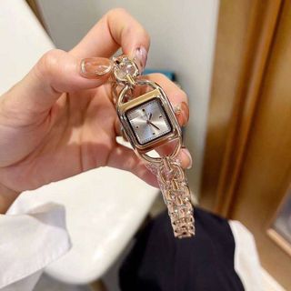ĐỒNG HỒ NỮ THỜI TRANG GU CII MẶT VUÔNG 24MM DÂY LẮC 1