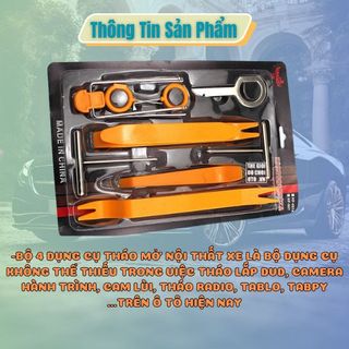 Bộ 12 Dụng Cụ Tháo Mở Nội Thất Xe Ô Tô Tiện Lợi-Chất Liệu Nhựa Và Kim Loại Cao Cấp Không Gây Xước xe- Kim Huệ Yêu Xe