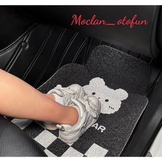 Thảm Lót Sàn Ô Tô Gấu Baby Bear Siêu Dễ Thương - Thảm Rối Lót Sàn Loại Dày Đế Nhựa Dẻo Có Gai Chống Trơn Trượt