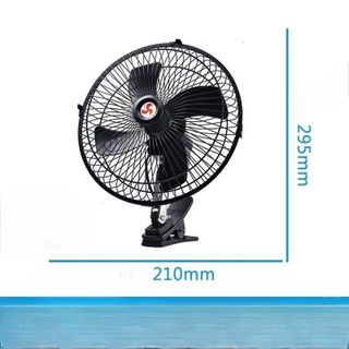 (Bán Sỉ) Quạt 12v, 24v Kẹp Trên Ô Tô, Xe Hơi, Xe Tải Có Lồng Sắt Cao Cấp Kẹp Bình Ắc Quy Thiết Kế Nhỏ Gọn Tiện Lợi