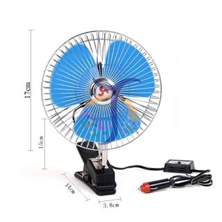 (Bán Sỉ) Quạt 12v, 24v Kẹp Trên Ô Tô, Xe Hơi, Xe Tải Có Lồng Sắt Cao Cấp Kẹp Bình Ắc Quy Thiết Kế Nhỏ Gọn Tiện Lợi