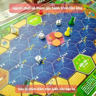 Board game-Đi tìm kho báu Mini 6 Foxi-phát triển tư duy toàn diện-kỹ năng quản trị và logic
