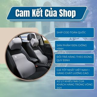 Bộ tựa đầu tựa lưng cao su non siêu mềm siêu êm giải pháp lái xe ô tô đường dài - ghế văn phòng Kim Huệ - Yêu Xe