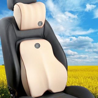 Bộ tựa đầu tựa lưng cao su non siêu mềm siêu êm giải pháp lái xe ô tô đường dài - ghế văn phòng Kim Huệ - Yêu Xe
