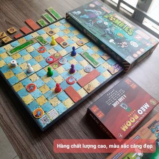 Combo 4 bộ Chạy Trốn Zombie-Foxi-Boardgame kịch tính-tặng bộ thẻ mở rộng zombie 63 lá-chơi bao phê