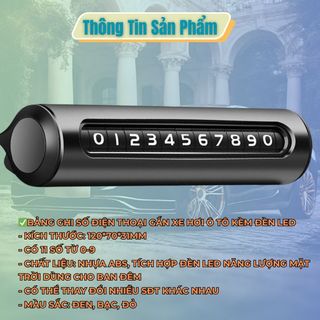 Bảng Ghi Số Điện Thoại Bằng Kim Loại Sử Dụng Năng Lượng Mặt Trời Có Đèn LED Dạ Quang, Điều Chỉnh Con Lăn Số Dễ Dàng