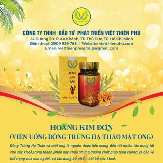 Viên uống Đông Trùng Hạ Thảo Mật Ong tăng cường sức đề kháng, giúp ăn ngon, ngủ sâu giấc