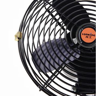 (sẵn) Quạt đen 12v, 24v kẹp trên ô tô, xe tải có lồng sắt cao cấp kẹp bình ắc quy thiết kế nhỏ gọn- Kim Huệ Yêu Xe