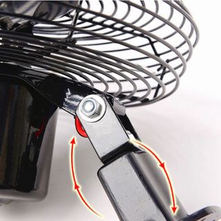 (sẵn) Quạt đen 12v, 24v kẹp trên ô tô, xe tải có lồng sắt cao cấp kẹp bình ắc quy thiết kế nhỏ gọn- Kim Huệ Yêu Xe