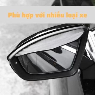 Bộ 2 miếng dán vè che mưa gương chiếu hậu Logo hãng xe- vè che mưa chống nước hiệu quả- Kim Huệ Yêu Xe
