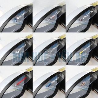 Bộ 2 miếng dán vè che mưa gương chiếu hậu Logo hãng xe- vè che mưa chống nước hiệu quả- Kim Huệ Yêu Xe