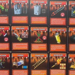 Board game-Thẻ mở rộng-hỗ trợ cho bộ Zombie Foxi-Dùng cho tối thiểu 01 bộ Chạy trốn Zombie