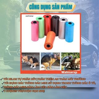 Túi Nilon Thùng Đựng Rác,Túi Hốt Phân Chó Mèo Tự Phân hủy An Toàn Môi Trường- Kim huệ yêu xe