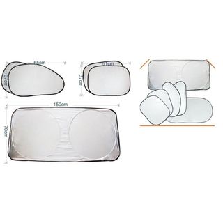 Bộ 6 Món Che Nắng Cửa Xe Ô Tô Thông Minh - Được Tráng Bạc Chống Nóng Cách Nhiệt Cực Cao - Combo 1 Xe Ô Tô