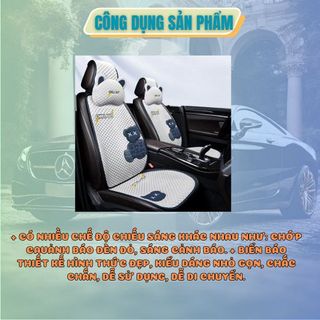Bộ lót ghế chill out tặng kèm gối đầu - chất liệu sợi bông dệt công nghệ Đức chống trơn trượt thoáng khí- Kim Huệ Yêu Xe