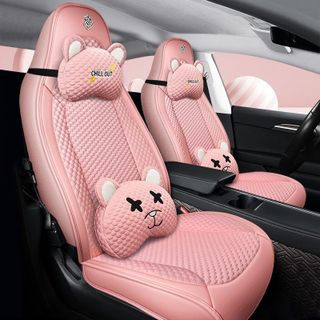 Bộ lót ghế chill out tặng kèm gối đầu - chất liệu sợi bông dệt công nghệ Đức chống trơn trượt thoáng khí- Kim Huệ Yêu Xe