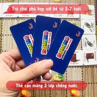 Boardgame Domino mầm non-Đồ dùng sinh hoạt Foxi-thẻ glenndoman thông minh