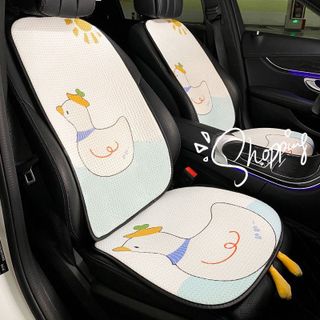 Bộ Lót Ghế Tản Nhiệt Trên Xe Ô Tô Kèm Gối Tựa Hình Con Vịt Duck Dễ Thương, Lót Ghế Trang Trí Ô Tô Cao Cấp