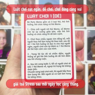 Board game-Bộ Bài Party Meme Squad Meme Foxi Mêm-trò chơi đội nhóm siêu vui hài hước
