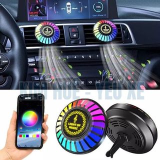 Đèn Led Cảm Ứng Âm Thanh Trang Trí Xe Ô Tô, Khuếch Tán Hương Thơm , Chuyển Đổi Màu Linh Hoạt Qua App Kim Huệ Yêu Xe