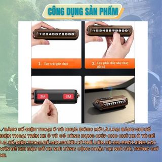 Bảng ghi số điện thoại đặt taplo khi dừng dỗ - bảng số vân gỗ vân carbon cao cấp kiêm búa phá kính xịn - KIM HUỆ YÊU XE