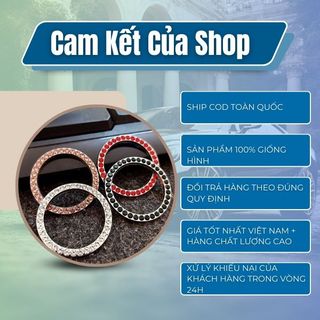 Vòng tròn đính đá trang trí nút khởi động xe hơi Start Stop cực sang trọng (mua 1 tặng 1)