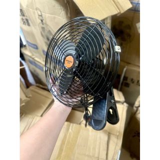 Quạt 12v, 24v kẹp trên ô tô, xe hơi, xe tải có lồng sắt cao cấp kẹp bình ắc quy thiết kế nhỏ gọn Kim Huệ - Yêu Xe