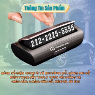 Bảng số điện thoại trên ô tô, bảng ghi số điện thoại gắn taplo để lại số điện thoại khi đỗ xe YUMCHO cao cấp- sang trọng