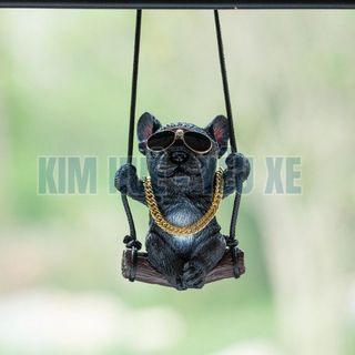 Khánh Treo Gương Thú Cưng,Chú Chó,Mèo Đu Xích Đu Đáng Yêu Trang Trí Xe Hơi Treo Gương Chiếu Hậu- Kim Huệ Yêu Xe