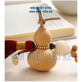 Khánh hồ lô liên hoa kèm hạt gỗ hoàng liên đỏ thu hút tài lộc bình an may mắn bình an cho chủ nhân