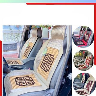 Bọc ghế ô tô TangDi hoa văn zik zak - Lót Ghế Ô Tô Hạt Gỗ Cao Cấp Chống Nóng, Massage Lưng - Mộc Lan Phụ Kiện Xế Yêu