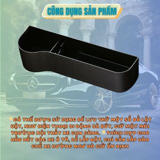 Khay Đựng Đồ Đa Năng Gắn Khe Ghế Ngồi Xe Hơi Tiện Dụng - loại nhựa abs- Kim Huệ Yêu Xe
