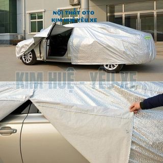 ( size 3M ) Bạt Phủ Ô Tô Hyundai Accent CAO CẤP 3 LỚP Tráng Bạc Cách Nhiệt, Chống Nước, Chống Trộm Gương