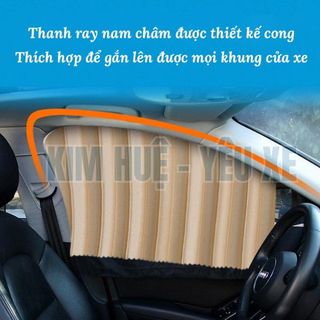 Rèm vải che nắng - rèm nam châm gắn 4 cánh cửa ô tô xe hơi cao cấp - Kim Huệ Yêu Xe