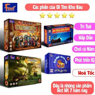 Board game-Đi tìm kho báu phần 3 Foxi-đồ chơi gia đình tương tác phát triển tư duy-kỹ năng-tập trung
