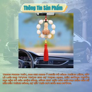 Khánh Phật Thích Ca Bình An Treo Xe - Khánh Treo Bát Liên Hoa Bồ Đề Lá Sen Thu Hút Tài Lộc May Mắn Cho Chủ Xe