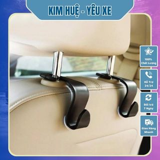 Móc chữ S treo đồ ghế sau ô tô tiện lợi in hình logo các hãng xe chất liệu nhựa ABS cao cấp Kim Huệ - Yêu Xe giá sỉ