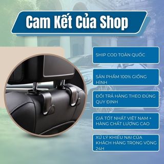 Móc chữ S treo đồ ghế sau ô tô tiện lợi in hình logo các hãng xe chất liệu nhựa ABS cao cấp Kim Huệ - Yêu Xe