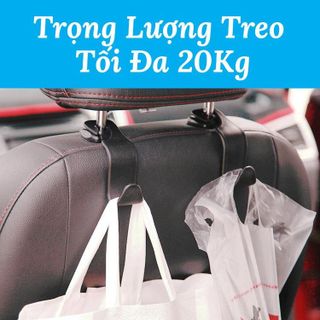 Móc chữ S treo đồ ghế sau ô tô tiện lợi in hình logo các hãng xe chất liệu nhựa ABS cao cấp Kim Huệ - Yêu Xe