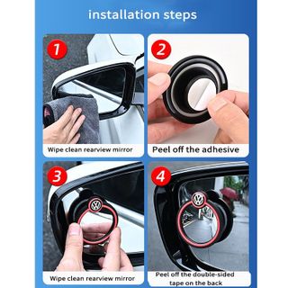 Bộ 2 Gương Thế Hệ Mới Xoay 360 Logo Hãng Xe Ô Tô Thiết Kế Siêu Mỏng Viền Đỏ Cap Cấp- Kim Huệ Yêu Xe