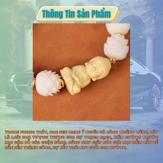 Khánh Phật Quan Âm Bình An Treo Xe - Khánh Treo Cửu Liên Hoa Bồ Đề Lá Sen Thu Hút Tài Lộc May Mắn Cho Chủ Xe