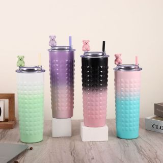 Ly giữ nhiệt sầu riêng Gradient gấu màu loang 750ml mẫu mới 2024 ( Hàng Giá Tận Xưởng ) Ly sầu riêng IN LOGO THEO YÊU CẦU