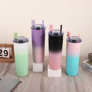 Ly giữ nhiệt sầu riêng Gradient gấu màu loang 750ml mẫu mới 2024 ( Hàng Giá Tận Xưởng ) Ly sầu riêng IN LOGO THEO YÊU CẦU