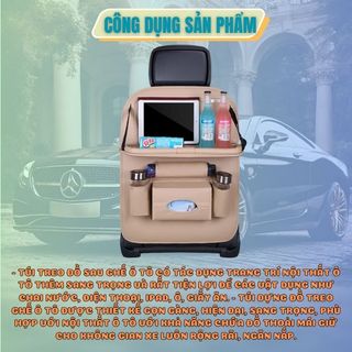 Túi treo đồ ghế sau ô tô, túi treo đồ đa năng trên ghế ô tô Kim Huệ - Yêu Xe
