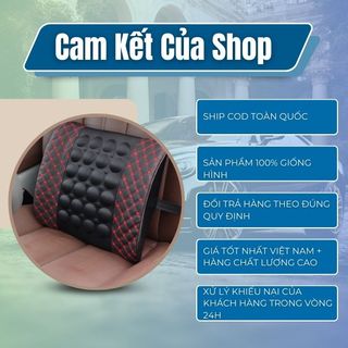 Gối tựa lưng, đệm lưng massage trên xe ô tô , xe hơi - ghế văn phòng chống đau mỏi lưng Kim Huệ - Yêu Xe