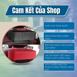 Khay Đựng Đồ Sau Ghế Vân Carbon 2in1 Kiêm Móc Treo Đồ, Chứa Tất Cả Các Cả Vật Dụng Khi Di Chuyển Trên Xe Ô Tô