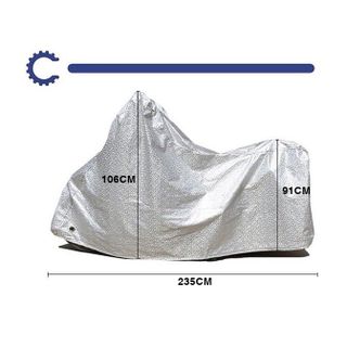 Bạt phủ xe máy loại dày áo trùm phủ bọc che nắng mưa xe máy vải tráng nhôm cao cấp