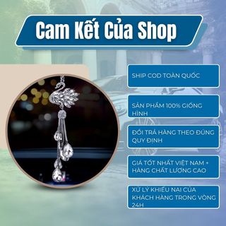 Dây khánh treo gương ô tô thiên nga, khánh thiên nga đính đá đuôi giọt nước Kim Huệ Yêu Xe