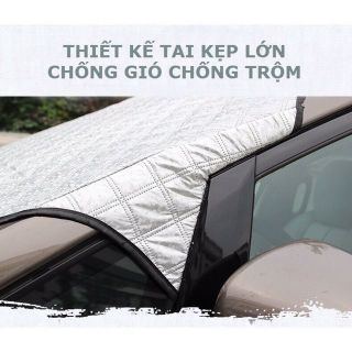 Bạt phủ kính lái xe ô tô - Bạt kính lái 4 lớp tráng nhôm cách nhiệt chống nóng cực tốt Kim Huệ - Yêu Xe