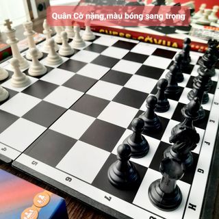 Bộ dạng Hộp Cờ Vua Nam Châm xịn xò Bàn 31cm Foxi-Chess-Cờ vua quốc tế Kèm Hộp Đựng